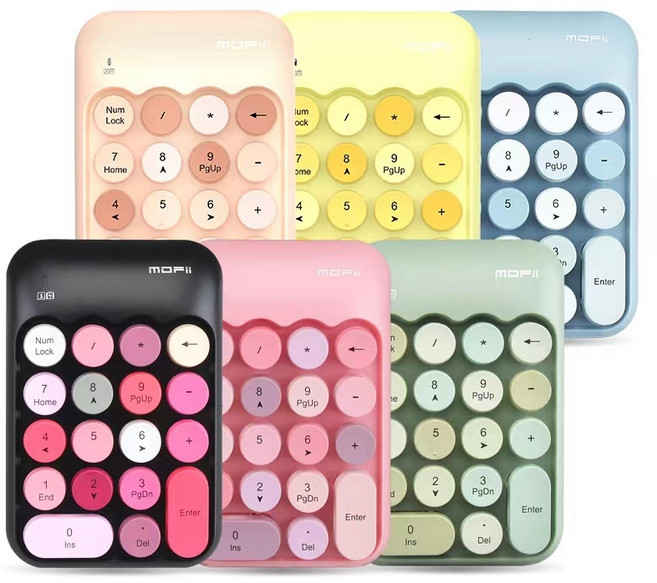 브릿지오 무선 숫자 키보드 키패드 넘버패드 블루투스 넘버 계산기, 브라운