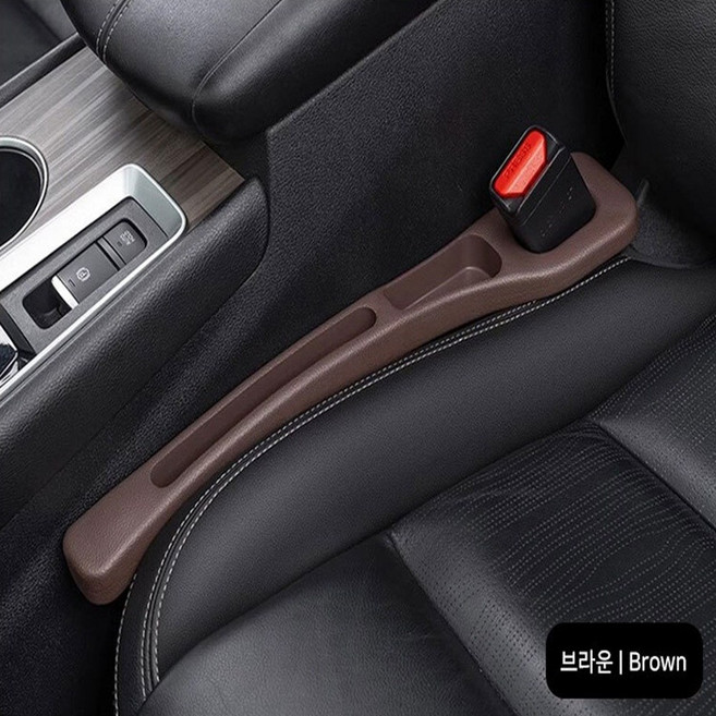 심플리프 자동차 틈새 수납 차량 시트 사이드 포켓, 브라운, 1세트