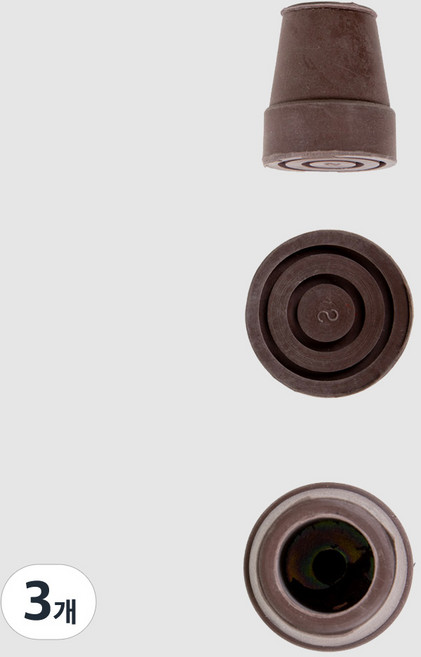 18mm 지팡이용 고무캡 고무패킹 리필용, 3개
