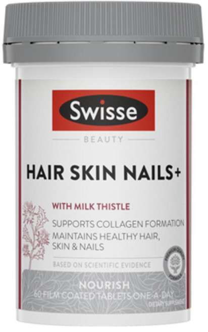 스위스 울티부스트 헤어 스킨 네일 60정 Swisse Hair Skin Nail 밀크시슬 포함, 1개