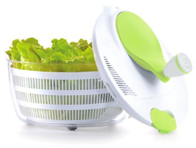 러브송 스타일 야채 탈수기 24 x 20 cm, 화이트 + 그린, 4개