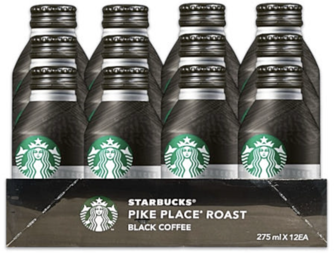 스타벅스 캔 커피 파이크 플레이스 로스트 블랙 편의점 음료 스벅커피 275ml, 3.3L, 1박스