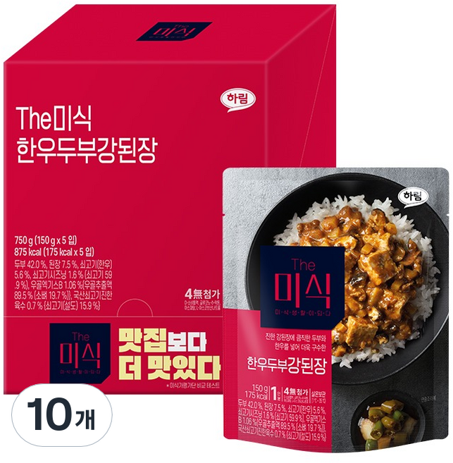 더미식 한우두부 강된장 덮밥소스, 150g, 10개