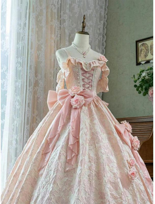 핑크 드레스 여성 로리타 공주풍 파티 귀여운 졸업사진컨셉 원피스
