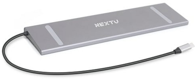 넥스트유 13 in USB-C 멀티포트 노트북 도킹스테이션, 실버, 1개
