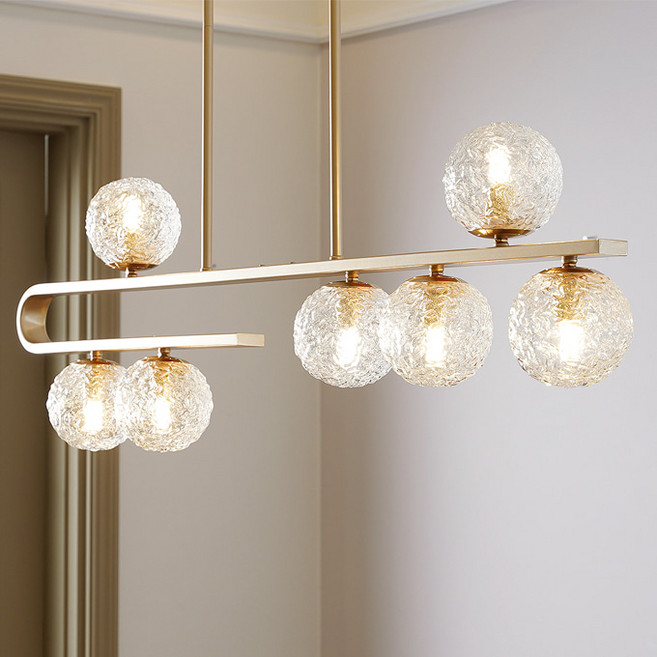 공간조명 시오나 7등 펜던트 식탁조명, 5W 노란불 X 7개