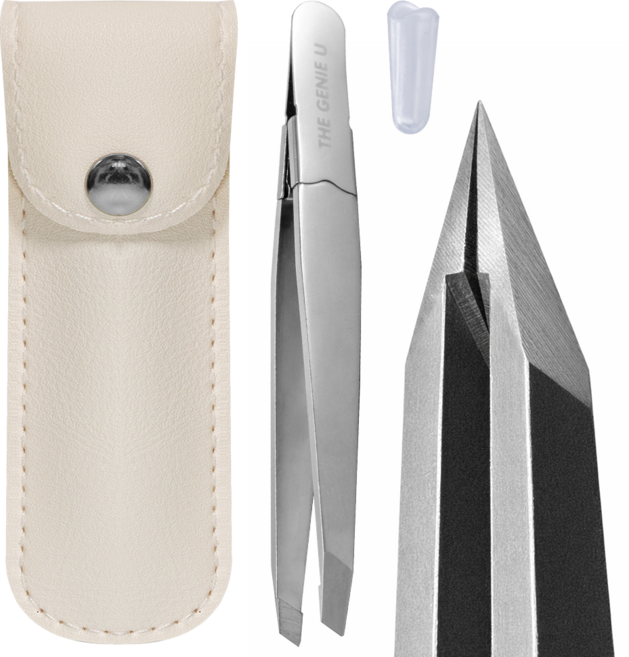 더지니유 프리미엄 미용 핀셋 고급 족집게, 1개, 실버