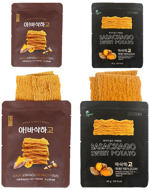 바삭하고 고구마칩 40g 아몬드 바삭하고 고구마칩 40g 세트, 2세트