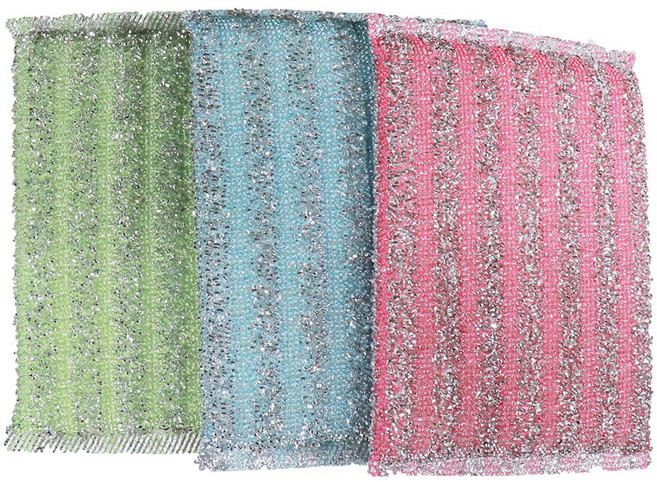 수세미 천 아크릴 철 스텐 주방 다목적 일회용 스펀지 설거지 청소용 스틸울, 1개, 칼라은사 소 3p