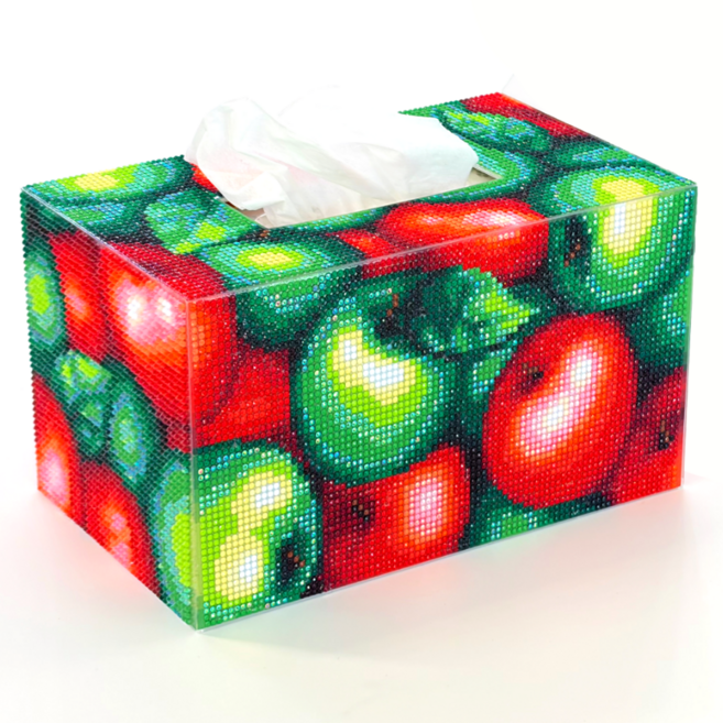 블링블링 보석십자수 티슈케이스 (코팅제 포함), 1세트, BLTS-001 (재물사과)