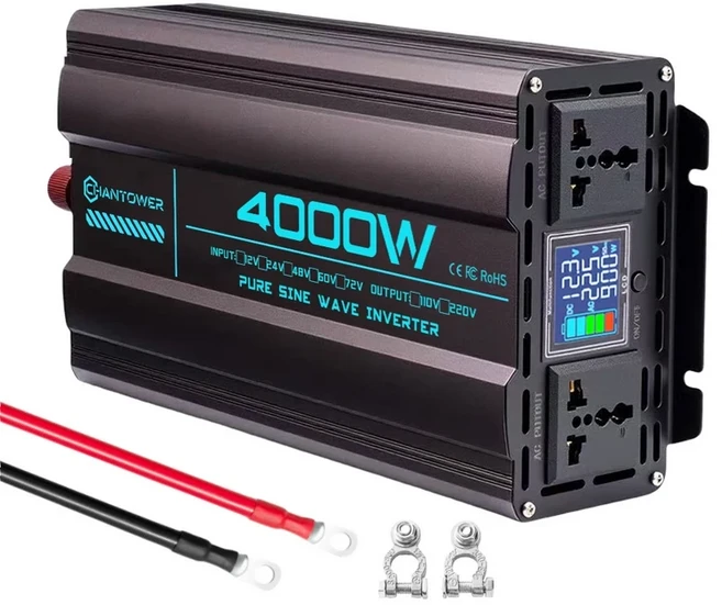 순수 사인파 인버터 DC 12V24V48V60V72V에서 AC 220V110V로 변환 2000W 5000W-8000W 전력 자동차 태양광, 02 220V 60Hz, 05 4000W, 02 60V