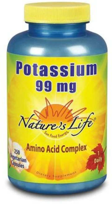 네이처스 라이프 포타슘 99mg 250식물성캡슐 (8개월분 10일분) 칼륨, 1개, 250정 - 쿠팡
