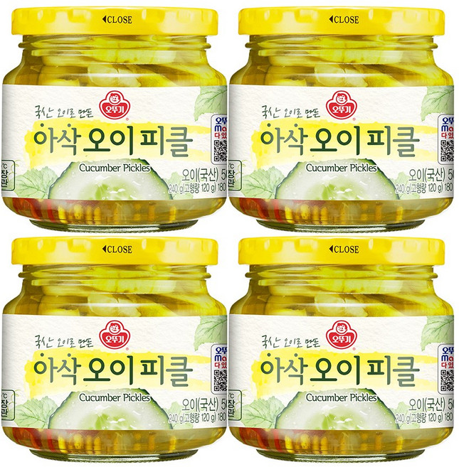오뚜기 오이피클 240g 4개 아삭아삭한