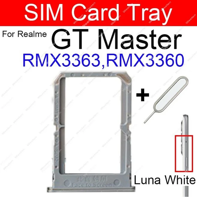 호환 OPPO Realme GT 마스터 익스플로러용 SIM 카드 트레이 Neo Flash용 슬롯 어댑터 거치대 부품, 16 GT Master-White