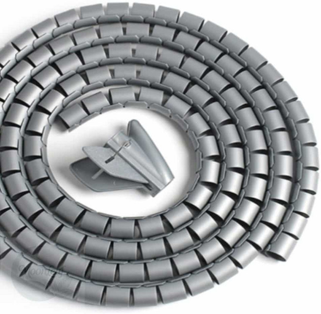 MLStore 최대지름 28mm 그레이 전선정리 스네이크 커버 3m 케이블정리