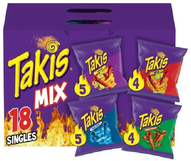 타키스 푸에고 블루히트 또띠아 칩 버라이어티 팩 511.2g, 4종, 1세트