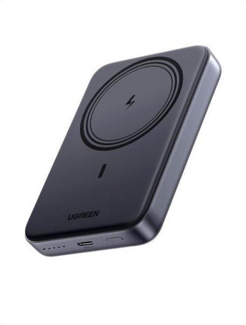 유그린 마그네틱 파워뱅크 10000mAh 무선 휴대용 충전기 PD 20W 고속 충전 배터리 팩 USB-C 포함 맥세이프 호환 아이폰용 17/17 프로/17 에어/17 프로 맥스, Black, 10000 Milliamp Hours