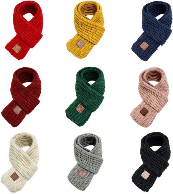 심플 무지 단색 미니 머플러 쁘띠 니트 목도리 단체 선물 답례품