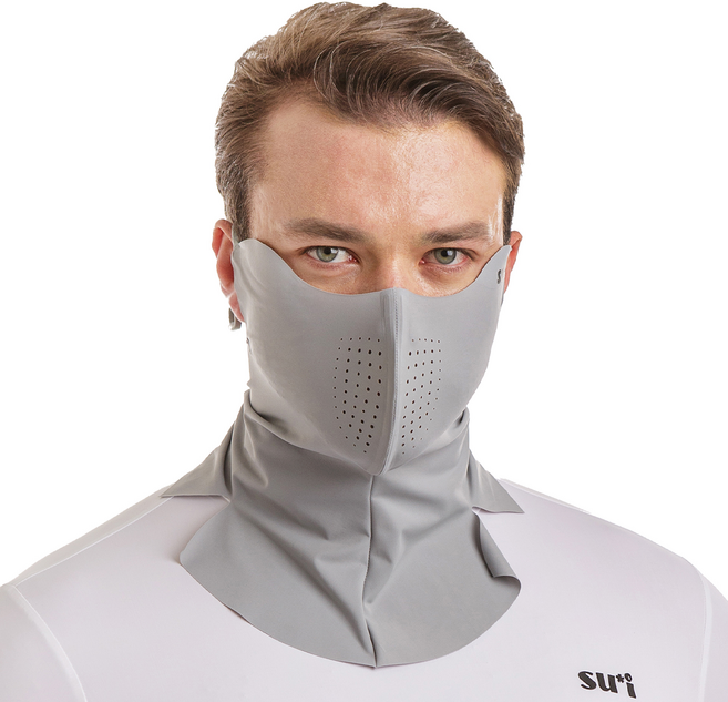 [수이골프 X시리즈 기본형] X2 라이트 UV 자외선 차단 스포츠 마스크 골프 등산 러닝 얼굴햇빛가리개 국내생산, 그레이, X2 기본