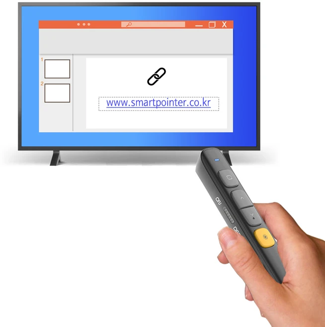 스마트포인터 강의용 무선 PPT 포인터 리모컨 프리젠터 레이저포인터 프레젠터 리모콘, SP-200, SP-200+무료각인 - 쿠팡