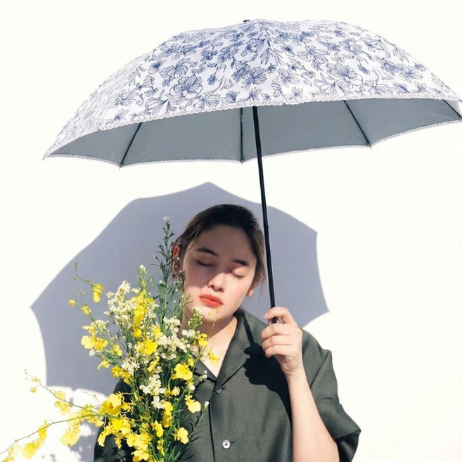 [백화점] 닥스양산 26년신상 플라워패턴 3단수동 우양산 자외선차단+백화점포장