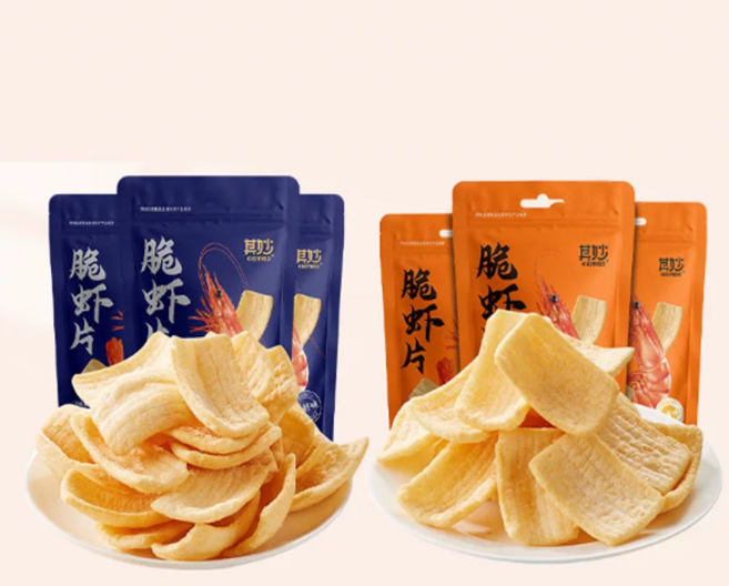 새우칩 스낵 바삭 과자 간식 새우맛 크리스피칩 갈릭맛 땅콩맛, 2개, 65g