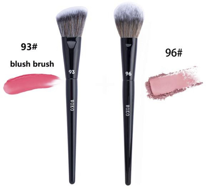 96 블러쉬 브러쉬 페이스 컨투어 하이라이터 블러셔 브러쉬 프로페셔널 브론저 파우더 블러쉬 메이크업 도구, 01 96-93, 1개