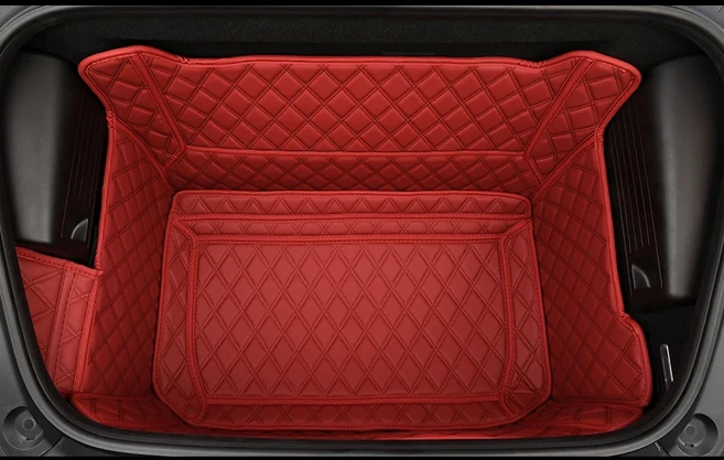 포르쉐 718 Boxster Cayman 액세서리 자동차 앞 뒤 트렁크 매트 더러운 방지 보호 인테리어 라이너 커버 패, 03 red, 1