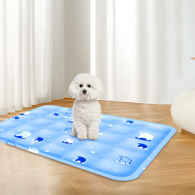 강아지 고양이 애견 쿨매트 방수 쿨젤 매트 방석 아이스젤 다용도 매트, 스카이블루, 1개