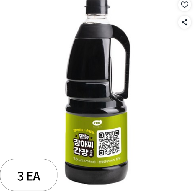TBK 만능장아찌간장소스, 1.5L, 3개