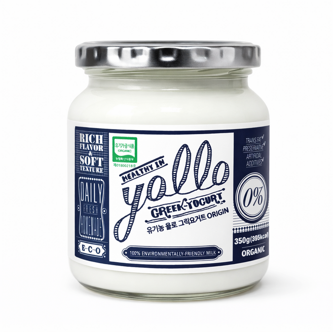 유기농 욜로 그릭요거트 오리진 350, 350g, 1개