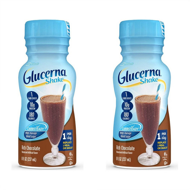 Glucerna Diabetes Nutritional Shake Rich Chocolate 글루세나 뉴트리셔널 쉐이크 리치 초콜릿 8oz(237ml) 12팩
