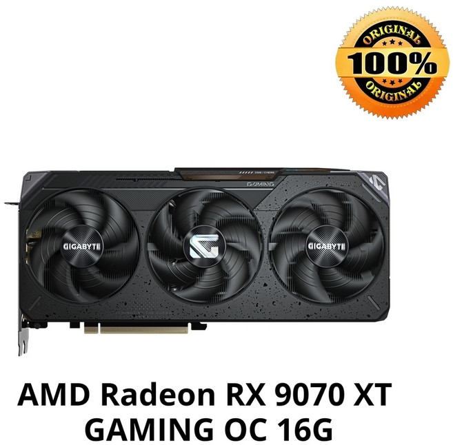 기가바이트 라데온 RX 9070 XT 게이밍 그래픽카드 16GB, 블랙 16G