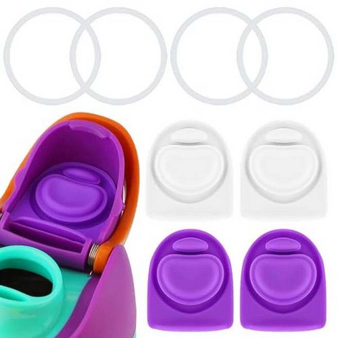 ZONBBEE Owala FreeSip 473.2ml16온스와 호환되는 교체용 스토퍼 및 개스킷 O 씰 링 473.2ml16/19/24/32/32/40온스 마우스 캡 실리콘, 4 Complete Seal Set, 4 Colors Set B