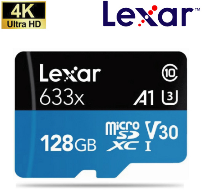 렉사 DJI 드론 매빅3 클래식 (MAVIC 3 Classic) 전용 128G 메모리카드 LEXAR MicroSD 4K, 128GB, 1개