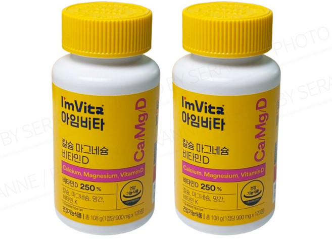 종근당 아임비타 칼슘 마그네슘 비타민D 2개, 120정