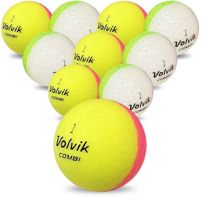 나이스골프 볼빅 콤비반반 A/A-급혼합 로스트볼, 10개, 1개