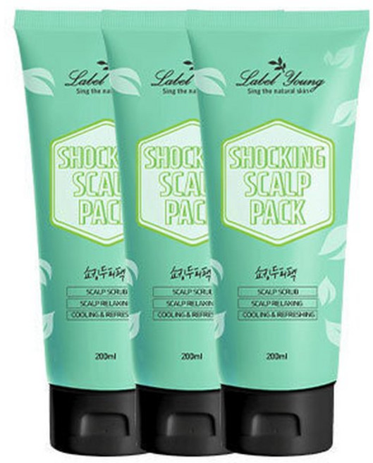 쇼킹두피팩 200ml 3개/두피결점케어 두피홈스케일링, 3개