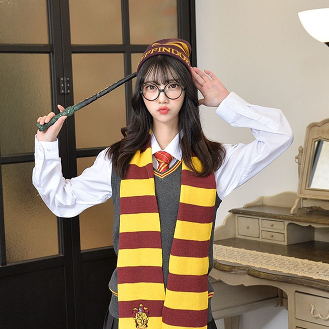 지앤제이 마법학교 기숙사 레터링 레드 비니