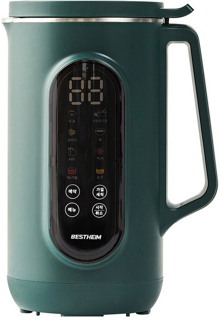 베스트하임 대용량 스텐304 이유식 죽 두유 제조기 1200ml, ESR-J1636, 그린(Green)