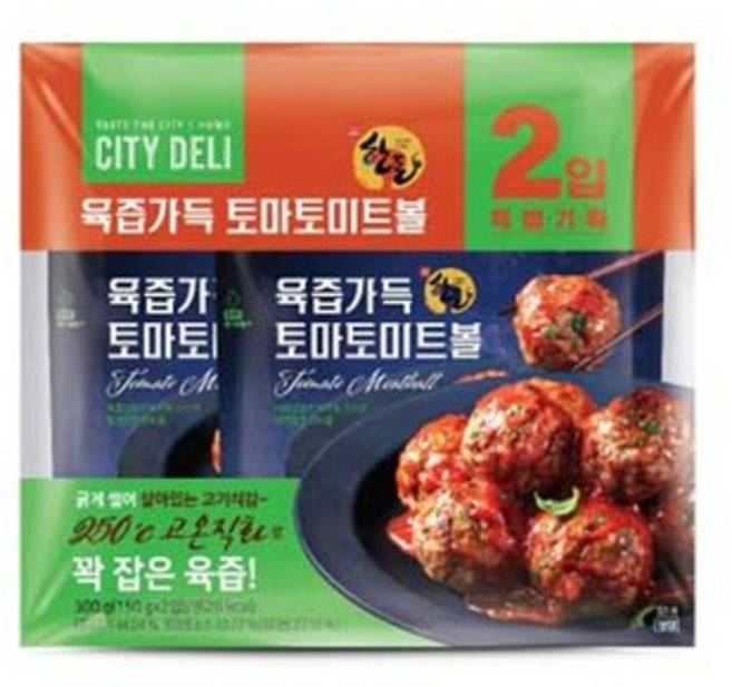 [오티삼립]냉장 시티델리 육즙가득 토마토미트볼 2입 300g 10개