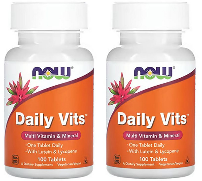 나우푸드 2개X Daily Vits 종합비타민 & 미네랄 루테인 & 라이코펜 함유 100정, NOW03770-2, 2개