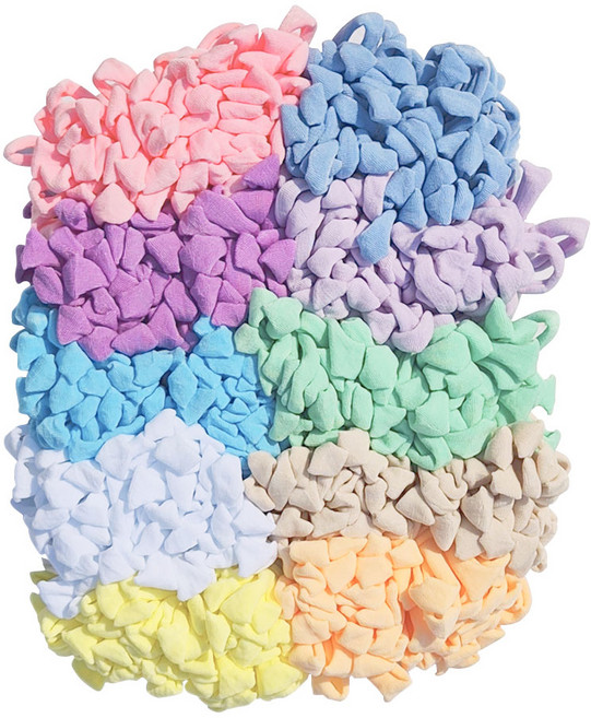 대용량 먼지제거 양말목 공예재료 혼합색상 루루이즈, 파스텔 솜사탕, 600개