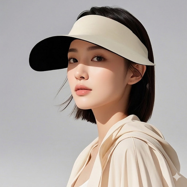 UPF50+ 심리스 자외선차단 썬캡 남녀공용 운동용 라이딩 골프 등산 스포츠 무봉제 썬햇