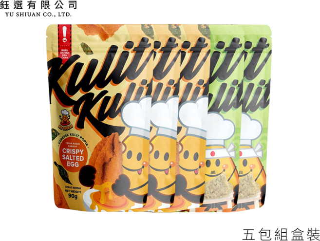 KULIT KULIT 脆皮鹹蛋薄餅乾, 450g, 1箱