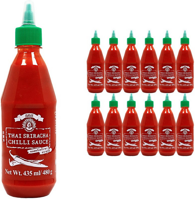 수리 타이 쓰리라차 칠리소스, 435ml, 12개