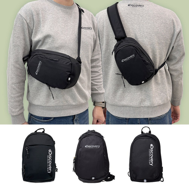 [백화점]디스커버리 슬링백 크로스백 미니가방 여행가방+파우치