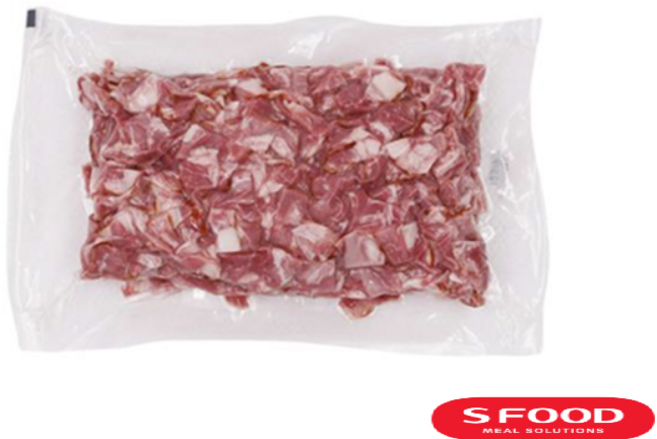 에쓰푸드 전지 베이컨 토핑용 20mm 1kg 냉동 피자 샐러드 파스타용, 1개