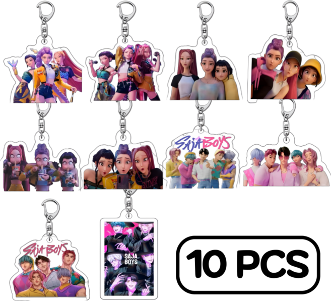 케데헌 더피 키링 굿즈, 10개, B세트