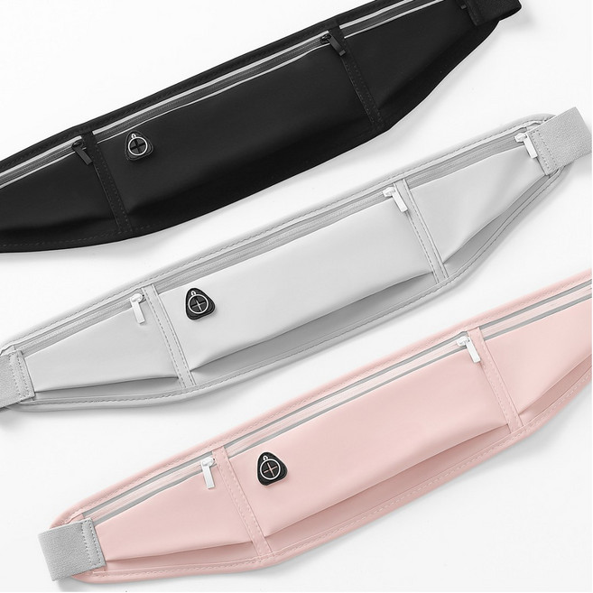 HHLD 슬림한 러닝 런닝 마라톤 달리기 조깅 초경량 방수 스마트폰 가방 힙색, 애쉬그레이, 1개